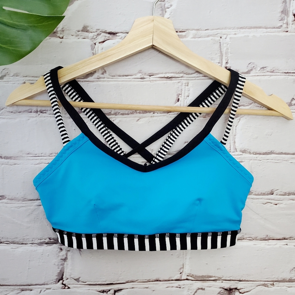 Lululemon Seawheeze 2012 Water Bound Bra Bikini Swim Top Size 4